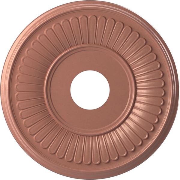Ekena Millwork Berkshire PVC Medallion (Canopies up to 7"), 16"OD x 3 1/2"ID x 1"P, Metallic Champagne Pink CMP16BEFCP - main